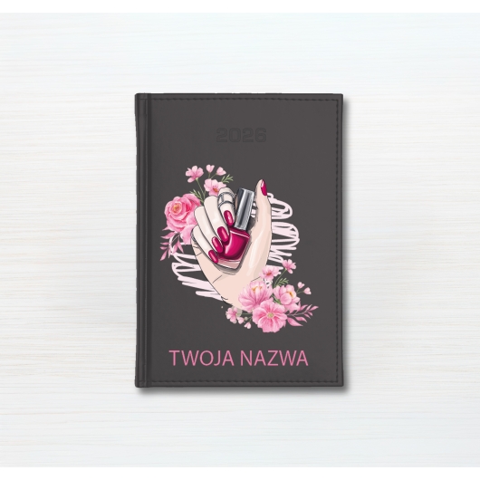 Kalendarz dzienny A5 A4 dla stylistki paznokci