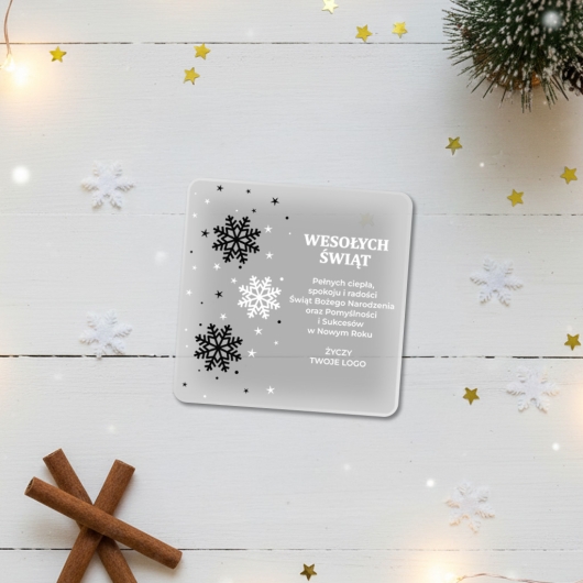 Akrylowa kartka świąteczna 14x14 cm