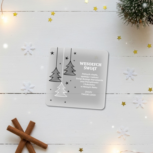 Akrylowa kartka świąteczna 14x14 cm