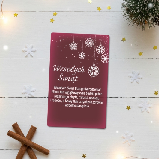 Akrylowa kartka świąteczna 10x15cm