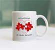 Puzzle Ja + Ty - kubek z nadrukiem, personalizowany prezent dla par