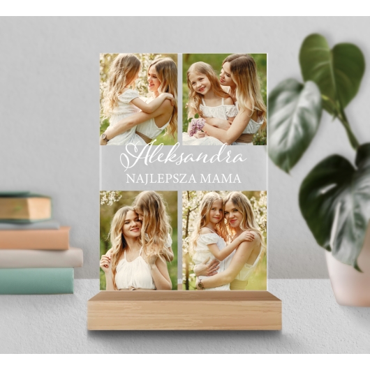 Druk na szkle akrylowym - personalizowany prezent dla mamy