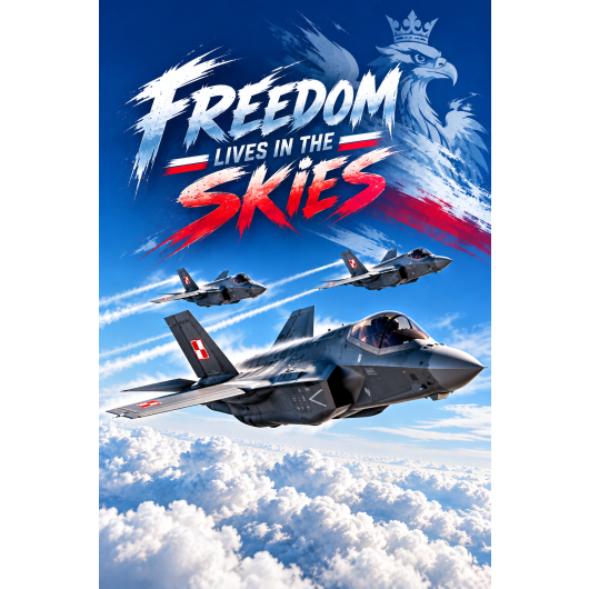 Plakat - Odrzutowce | Freedom lives in the skies