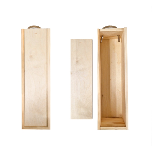 Skrzynka na wino zasuwana - walentynkowy grawer