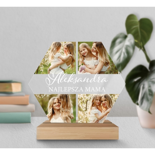 Druk na szkle akrylowym - personalizowany prezent dla mamy