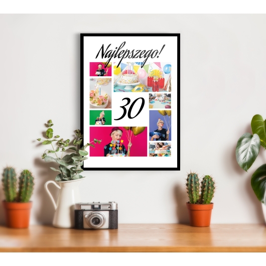 Plakat -  personalizowany prezent z okazji 30 urodzin
